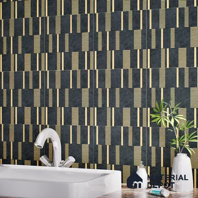 Highlighter Tiles  Tile TL 07251 C Plana 8013 GLM (Gold) 1 ft x 1 ft Ceramic Matte Finish - 9 mm  | 2 mm Spacer is Mandatory (Sample)